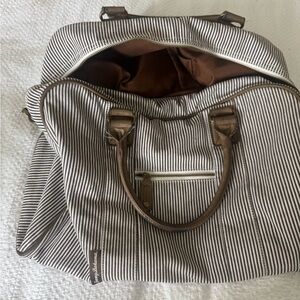Tommy Bahama Black and White Striped Bag